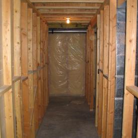 Spokane Basement Hallway Framing Before 6